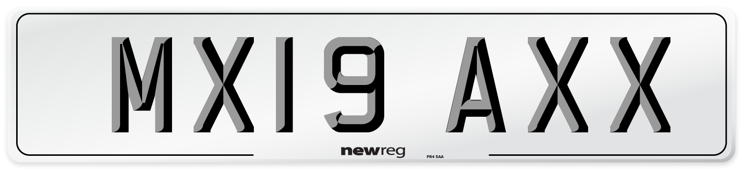 MX19 AXX Number Plate from New Reg